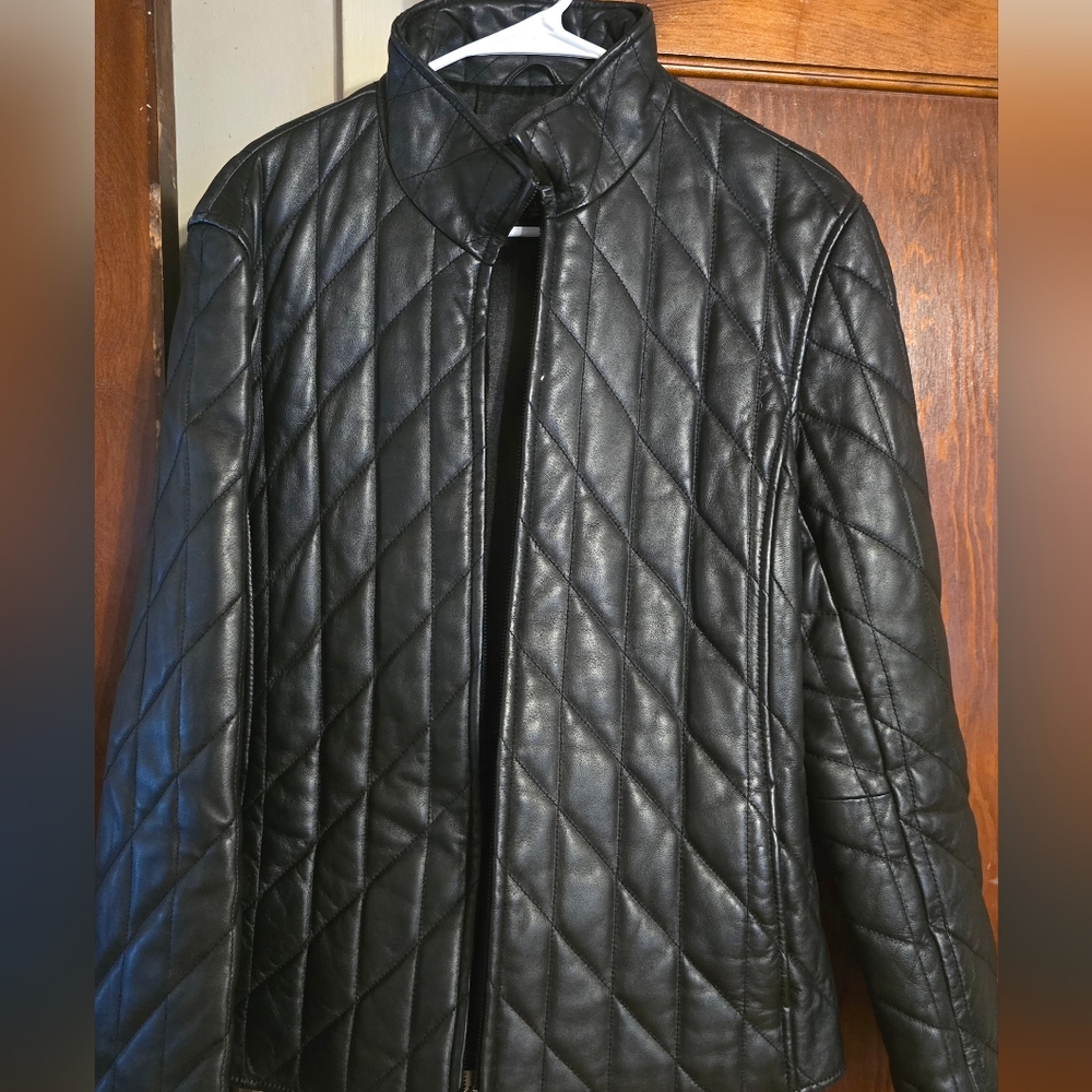 Leather coat from Neiman Marcus